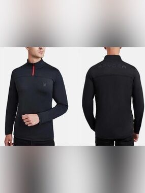 Spyder Black Long-Sleeve Performance Top